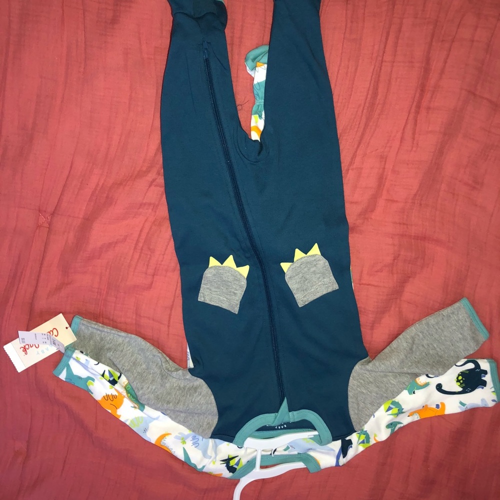 Cat & jack footed zipper pj baby boy